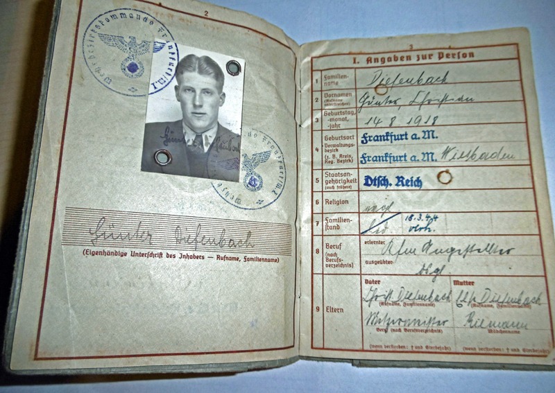 Carnet militaire de Günter Diefenbach